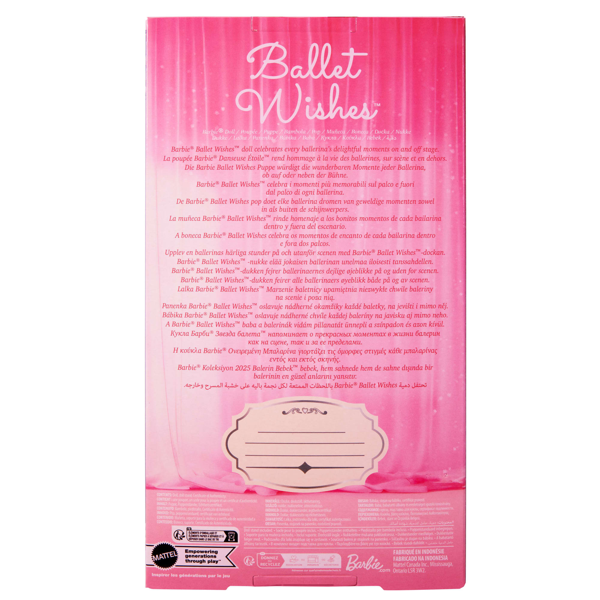 Barbie Signature Boneca de Coleção Ballet Wishes