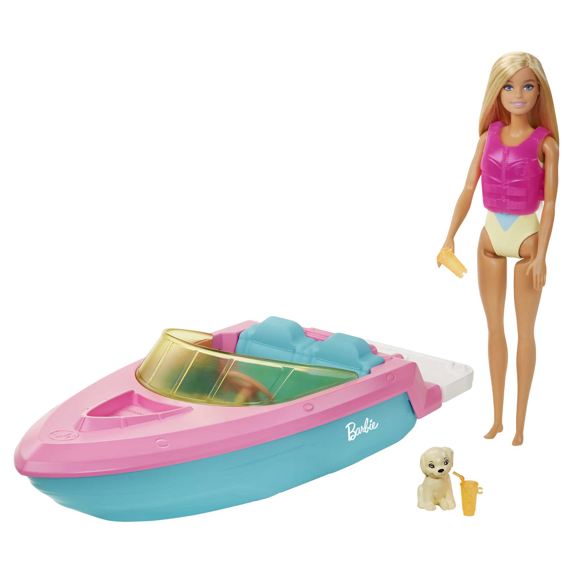 Barbie Conjunto de Brinquedo Barco aquático com Boneca