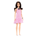 Barbie Fashionista Boneca Vestido Xadrez Rosa
