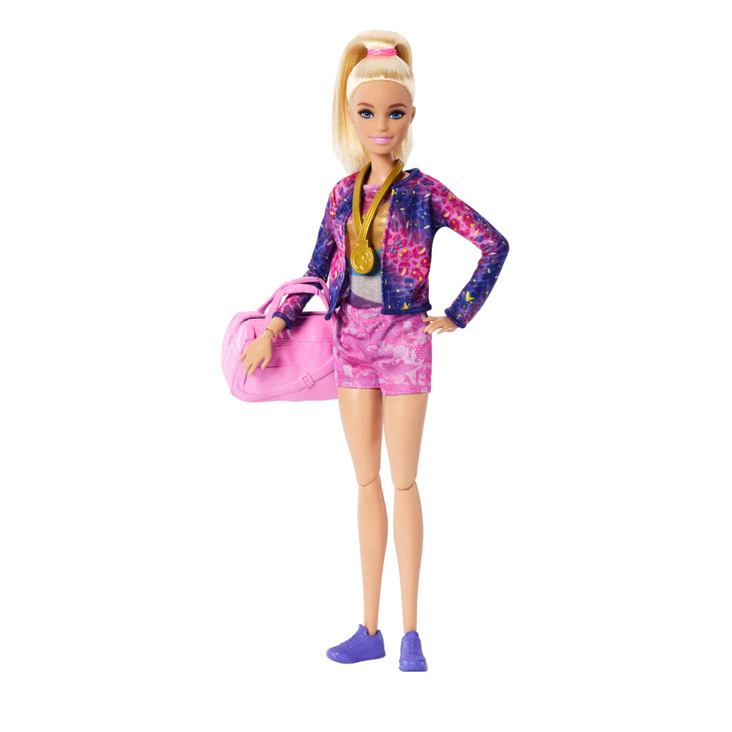 Barbie Profesiones Set de Juego Gimnasta Cabello Rubio