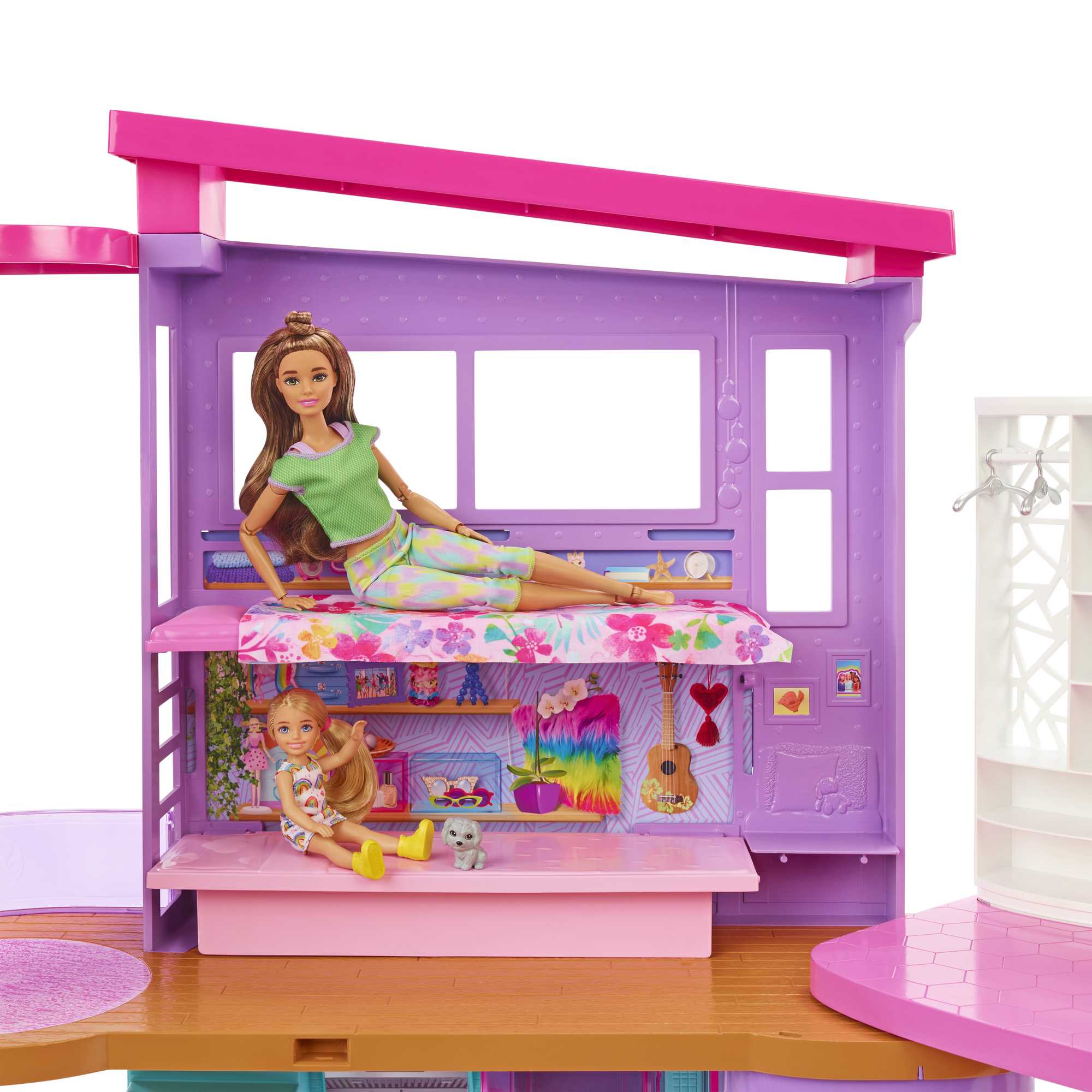 Barbie®  Coffret de Jeu  Maison de Vacances  30+ Éléments, 3+ Ans