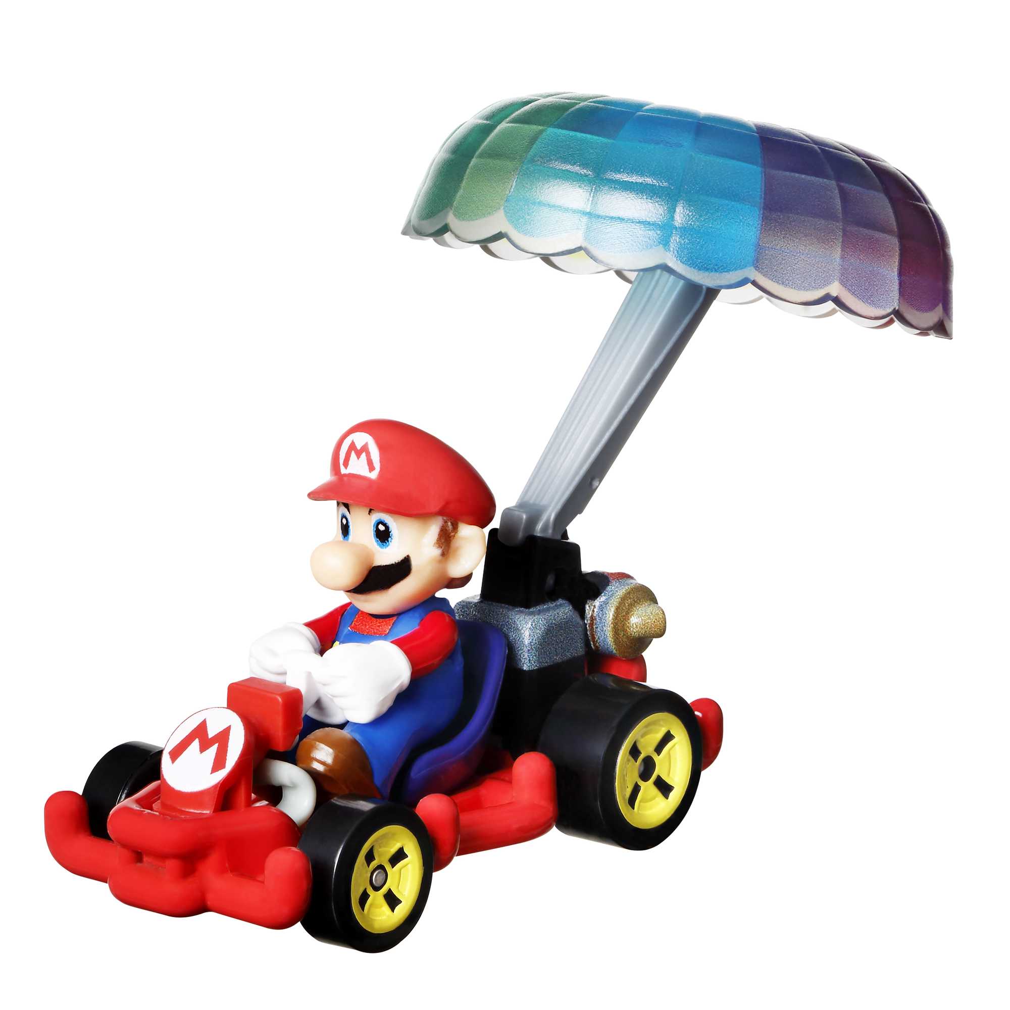 Hot Wheels Mario Kart Veículo de Brinquedo Mário Pipe Frame com Paraquedas