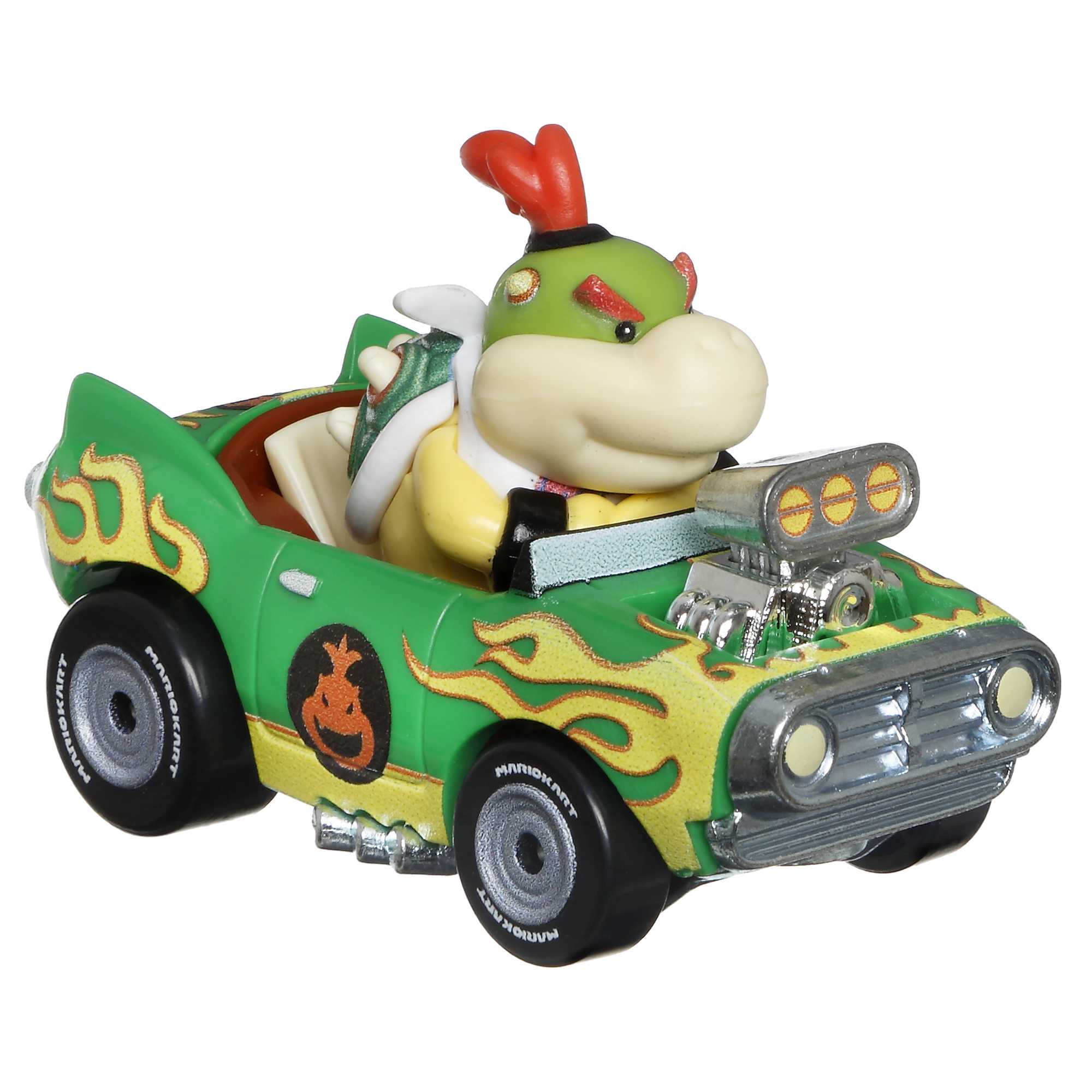 Hot Wheels Mario Kart Vehículo de Juguete Bowser Jr Flame Flyer