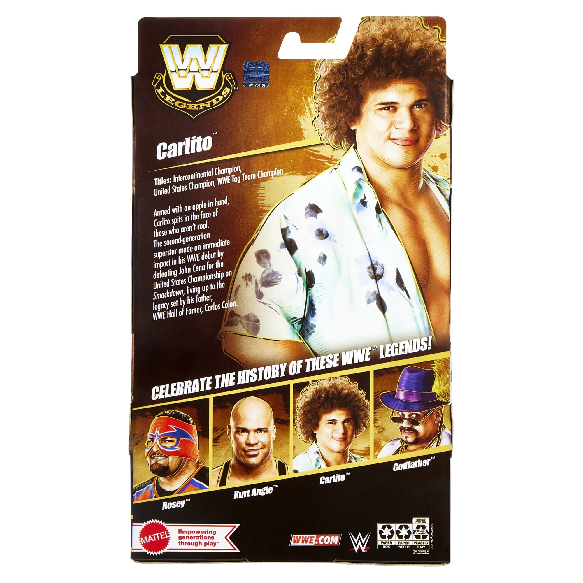 WWE Elite Legends Carlito Action Figure & Accessories, Series 26 Collectible Set, 6-inch