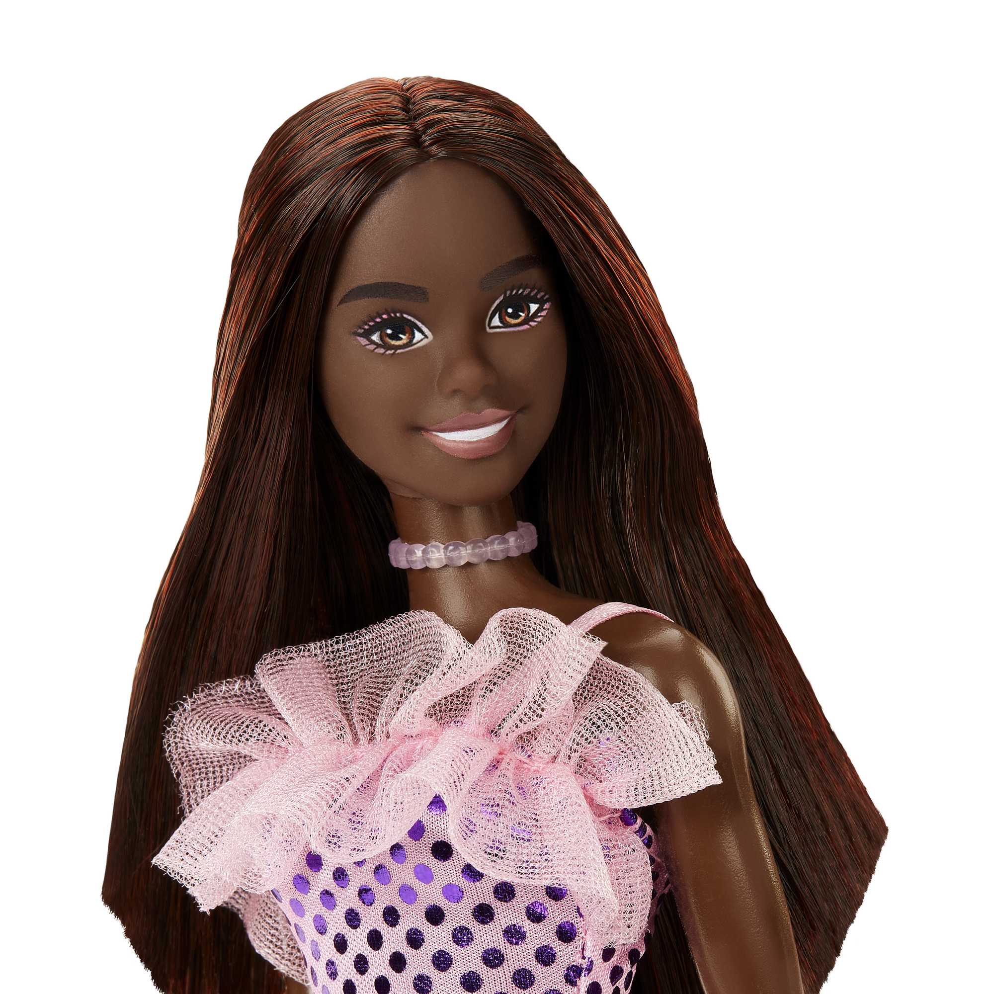 Barbie Fashion & Beauty Muñeca Glitz Vestido de Noche Rosa