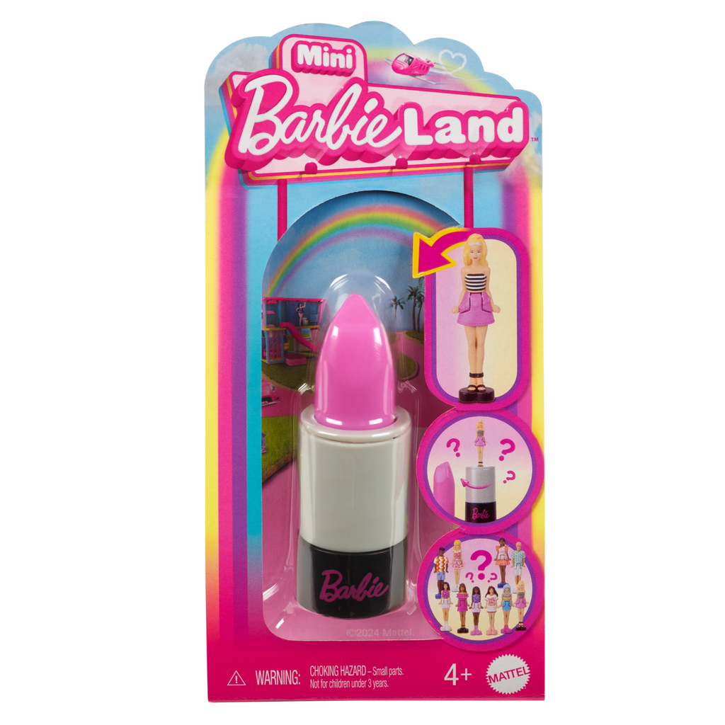 Barbie Mini Barbieland Fashionistas Dolls, 1.5-inch Dolls in Lipstick Tube, Surprise Reveal