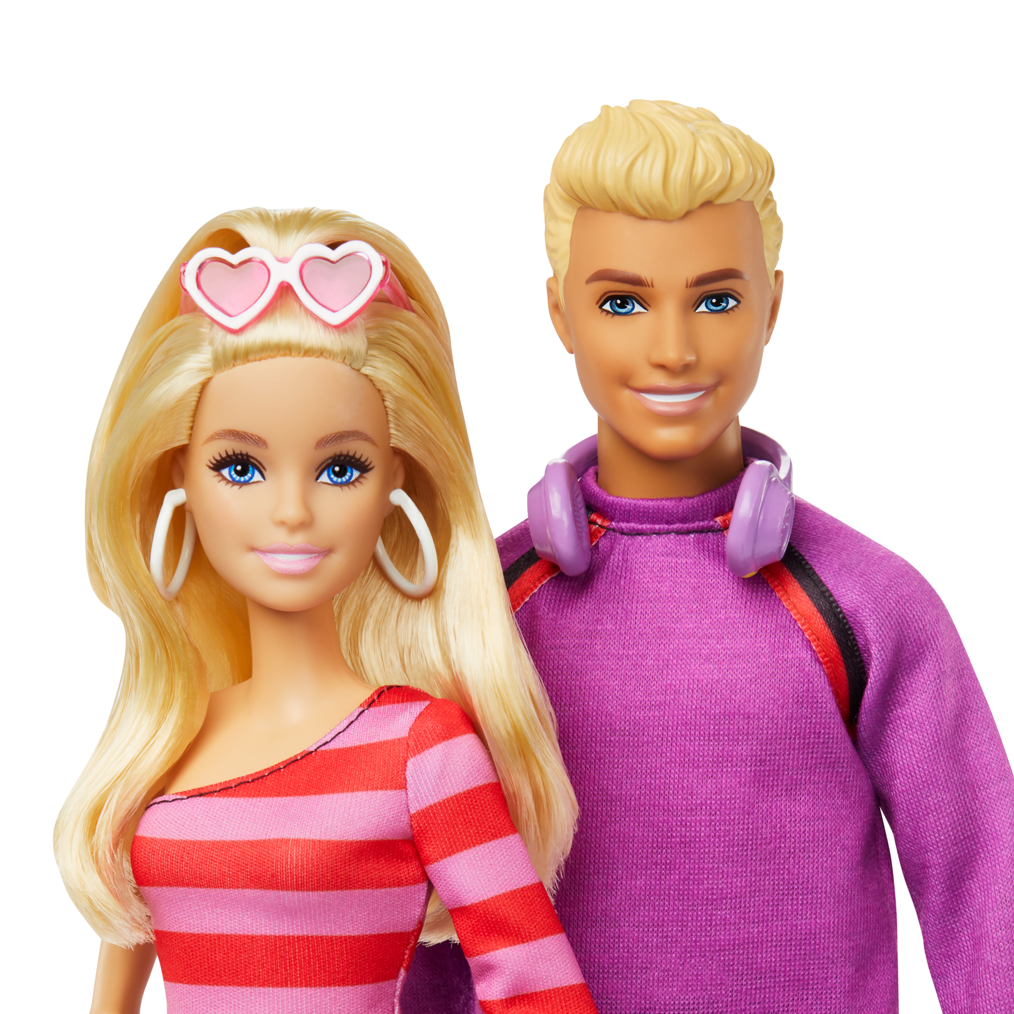Barbie Fashionistas 2 Doll & 6 Accessories Set, Roller-Skating Theme, 65th Anniversary