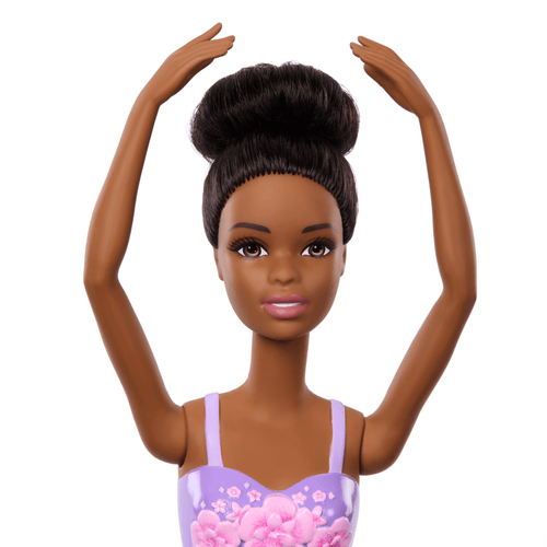 Barbie Ballerina Doll, Brunette Fashion Doll Wearing Purple Removable Tutu