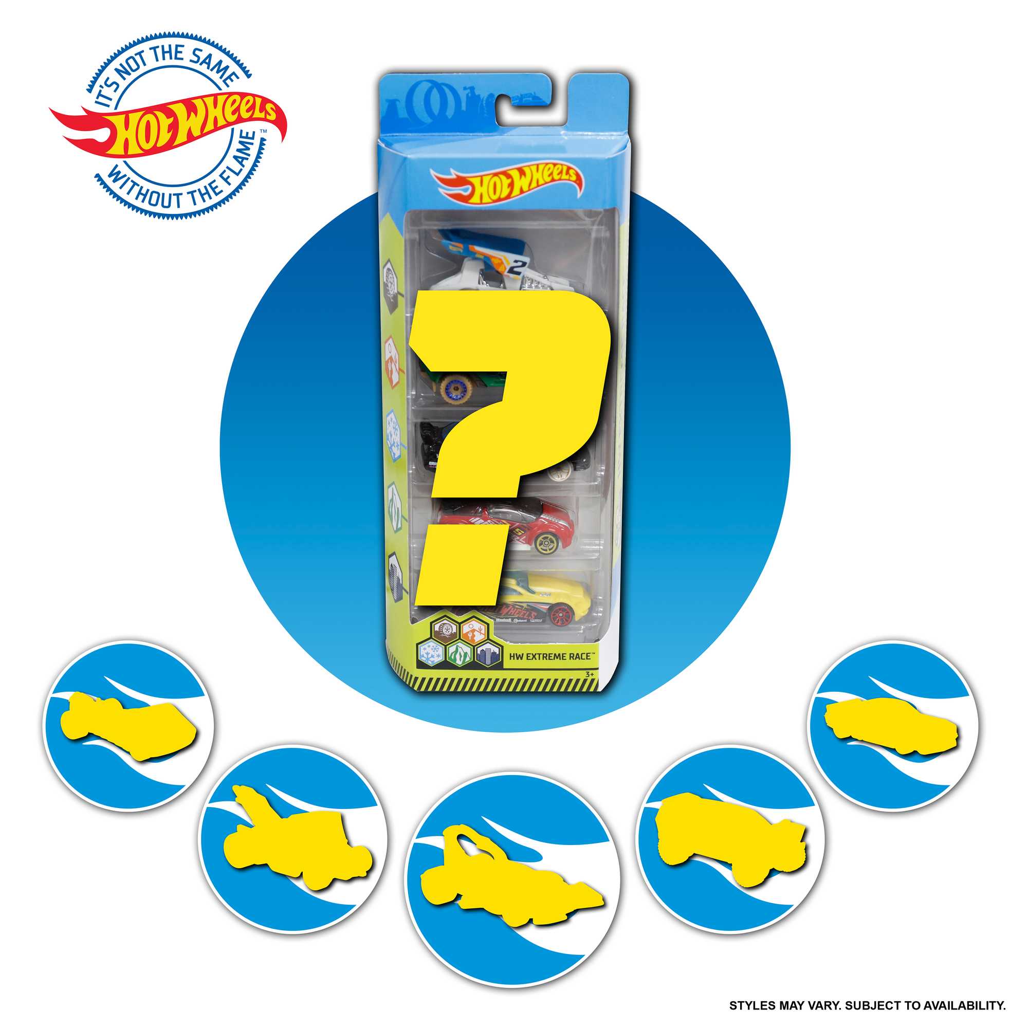 Hot Wheels Cars, 5-Pack Of Die-Cast Toy Cars Or Trucks in 1:64 Scale