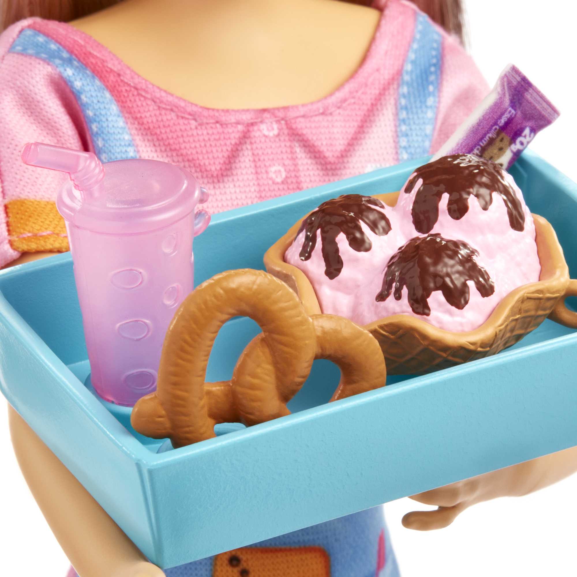 Barbie Toys, Skipper Doll And Snack Bar Playset With Color-Change Feature And Accessories, First Jobs
