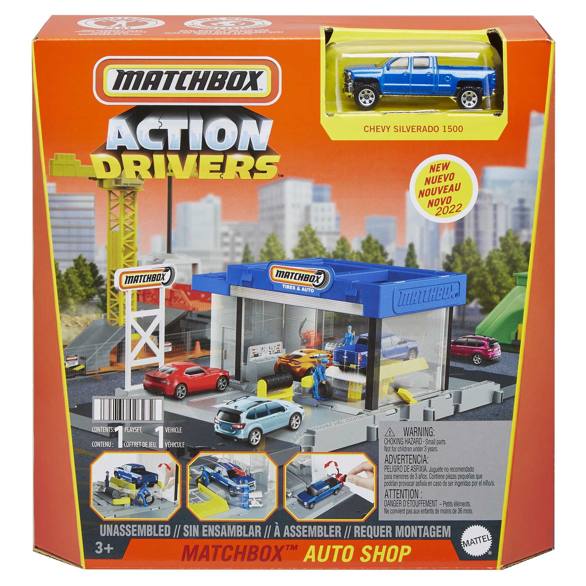 Matchbox Conjunto de Brinquedo Ação Oficina Mecânica