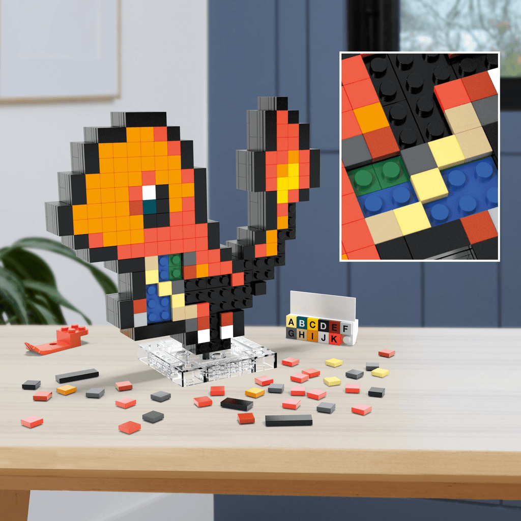 Mega  Pokémon  Coffret de Construction  Salamèche (349 Pces), Rétro